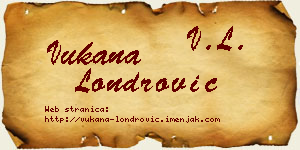 Vukana Londrović vizit kartica